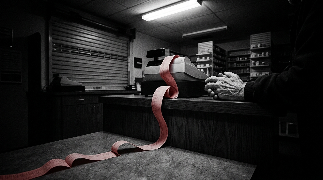 The pharmacy counter was the crime scene. The receipt was the confession.