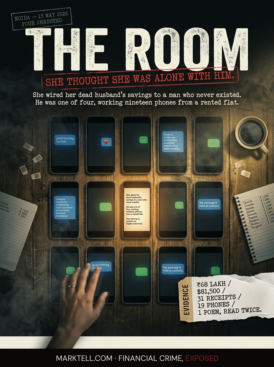 She thought she was helping him through customs. She was paying the room he worked in.