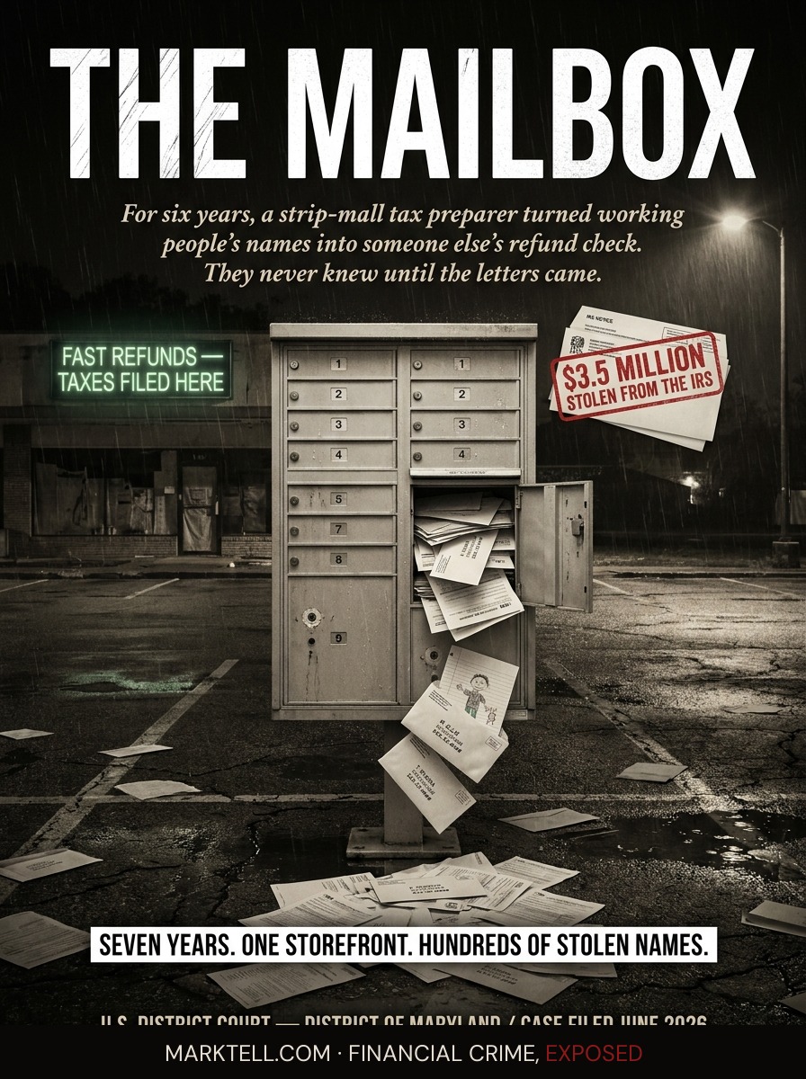 The mailbox was the machine. Six years it ran on other people's names.