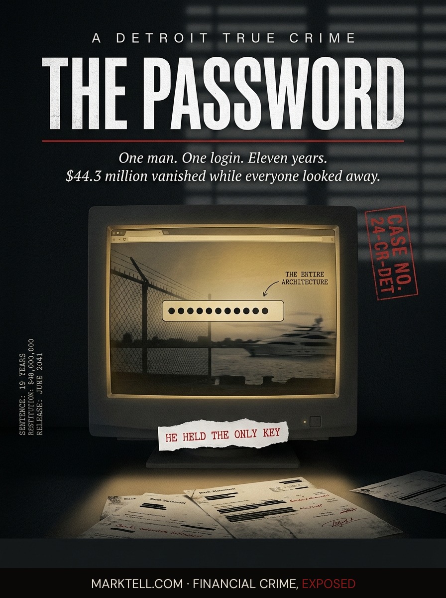 The CFO had sole access to the password. For eleven years, that was the whole machine.