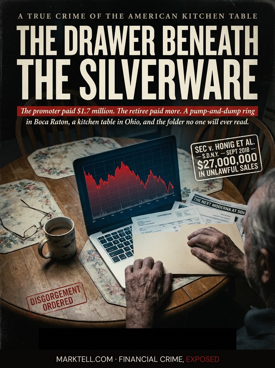 The promoter paid $1.7 million. The retirees who bought the shares paid the rest.